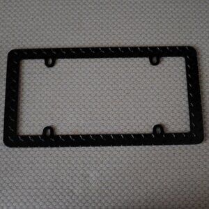 COPY - Cruiser Diamond Plate License Plate Frame Matte Black